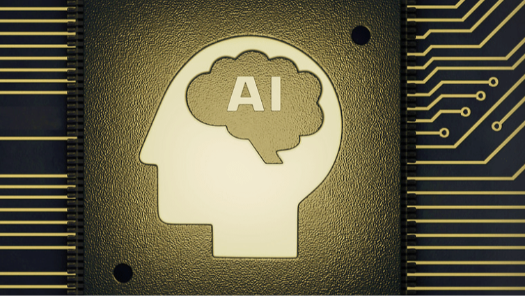 image of head with AI inside brain